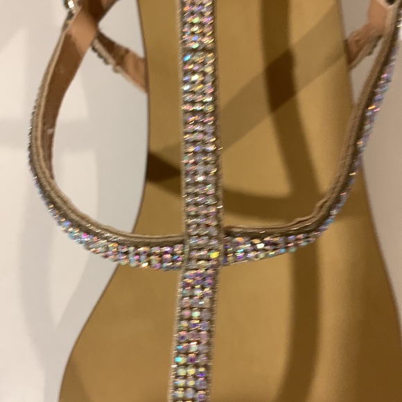 INC Rhinestone ankle strap sandals. - Picture 7 of 7